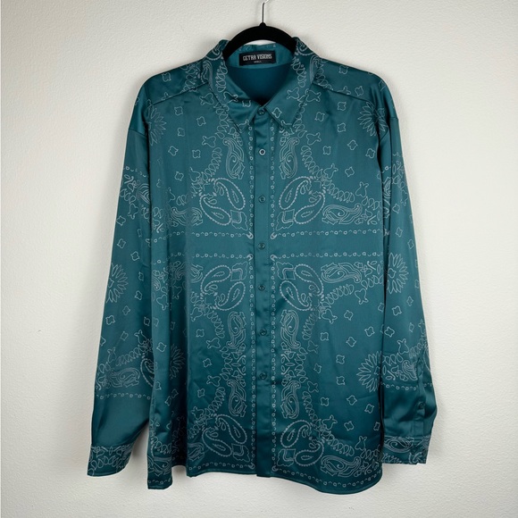 Marino Morwood Cetra Visions 3M Bandana Button Up Shirt - Picture 1 of 5